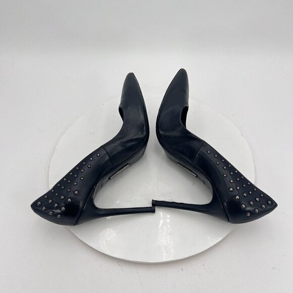 Thomas Wylde Women Size EU 40 US 9 Black Studded Leather Classic Stiletto Heels - Picture 8 of 16